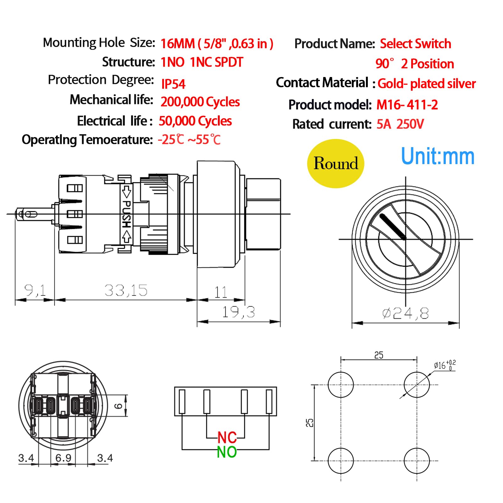 Switch イエロー② Amazon.com: Brake Light Switch Compatible with Chevrolet Geo